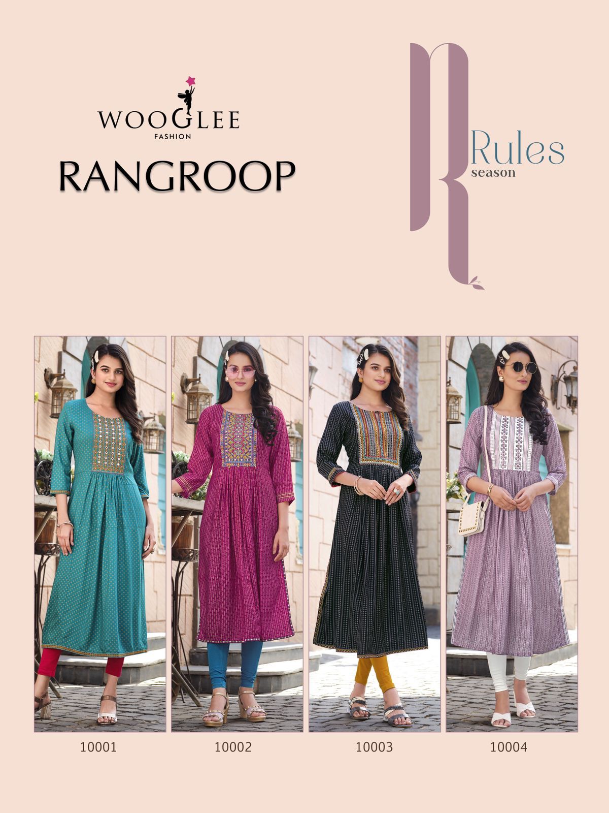 RangRoop By Wooglee Nyra Cut Designer Kurtis Catalog
